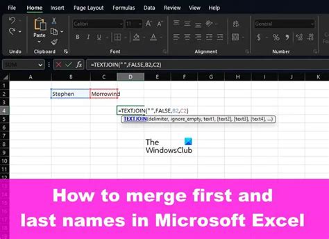 How To Combine First And Last Names In Excel
