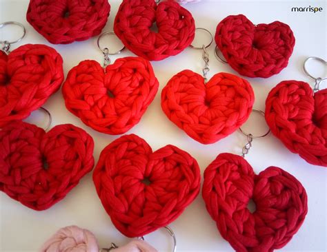Marrispe Artesanato Chaveiro De Coração Em Crochê