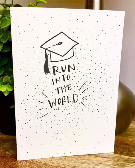 Graduation Card Run Into The World Etsy Grad Cards Graduation