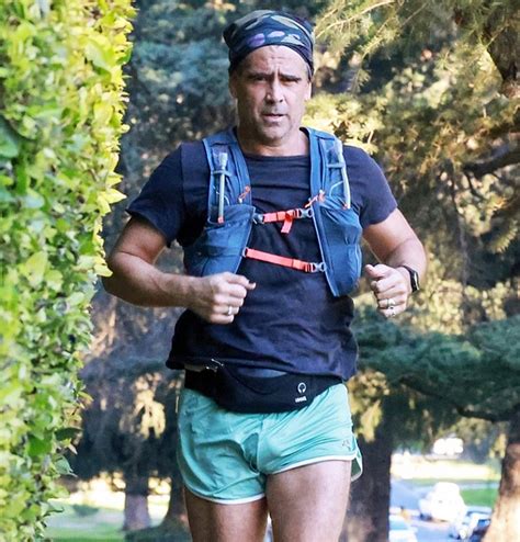 Colin Farrell Great Bulge In Short Shorts During Jogging Gay Male Celebs