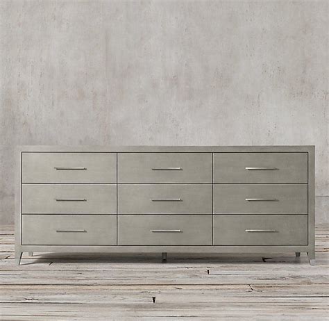 Graydon shagreen double washstand restoration hardware washstand with top: Graydon Shagreen 9-drawer Dresser | 9 drawer dresser ...