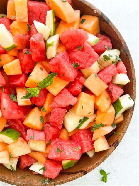 Melon Salad With Honey Lime Dressing Good Food Baddie