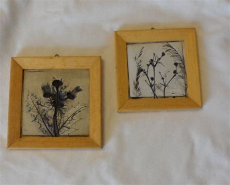 CEMENT ART WORKS / Vintage Framed Nature Works / Made in West | Etsy