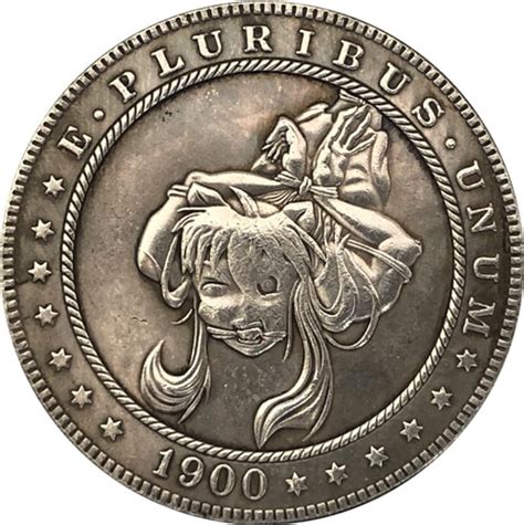 Hobo Nickel Coin Anime Girl Usa Morgan Dollar Coin Engraving Etsy