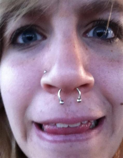 At 18 I Got My Septum Pierced And Had To Take It Out This Past Saturday I Got It Re Pierced On