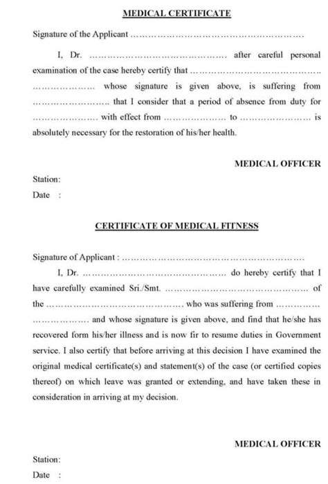 21 Free Medical Certificate Template Word Excel Formats