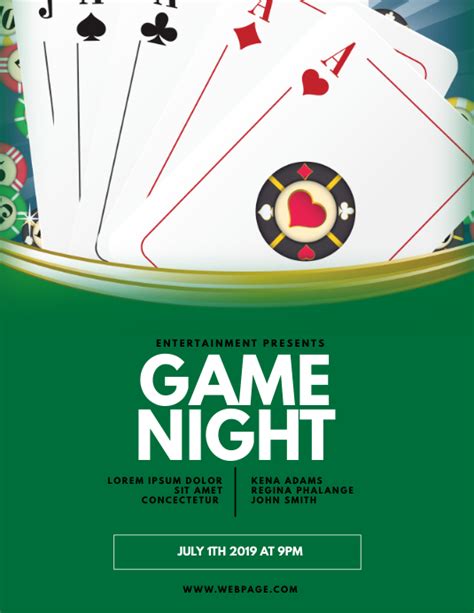 Copy Of Game Night Flyer Template Postermywall