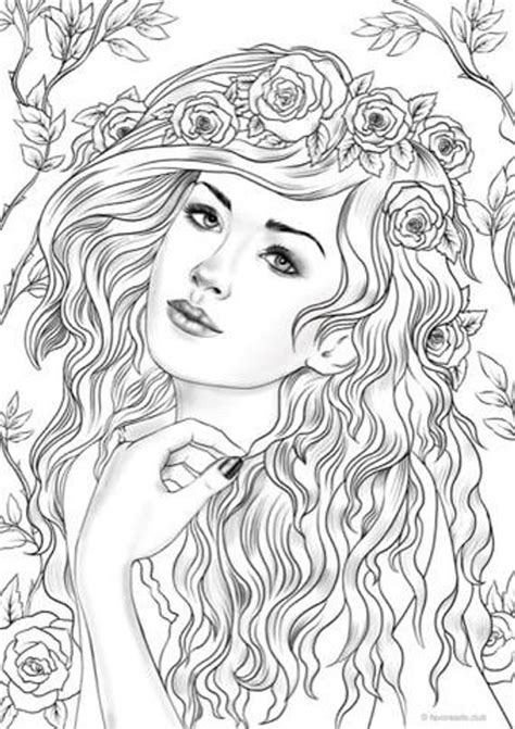 Coloring pages are no longer just for children. Nymph Printable Adult Coloring Page from Favoreads ...