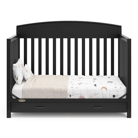 Graco Benton 5-In-1 Convertible Crib With Drawer (Driftwood) - Converts
