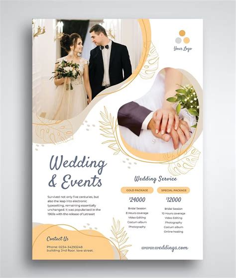 Wedding Flyer Template Psd Wedding Flyers Wedding Program Design