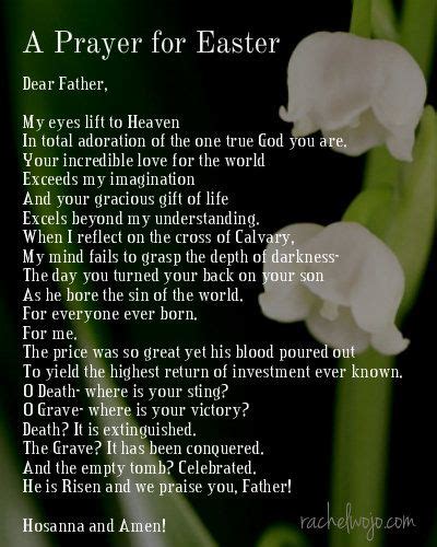 Gathered together on this page are a number of prayers and resources for use during the wedding ceremony and also afterwards at the reception, with prayers for opening, during and ending the service, and also some more informal irish blessings. Best 25+ Easter prayers ideas on Pinterest | Easter craft ...