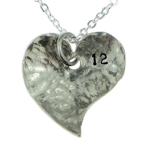 Year after year, you get a new numeric marker of your marriage's growth. 12th Year Anniversary Heart Necklace - Great 12th ...