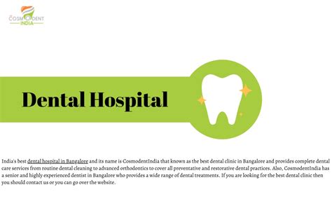 Ppt Best Dental Hospital For Dentists In Bangalore Powerpoint