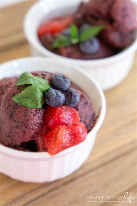 Easy Watermelon Blueberry Sorbet Recipe No Ice Cream Maker Needed