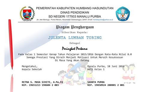 Contoh Piagam Penghargaan Lomba Kebersihan Kelas Desain Piagam My Xxx