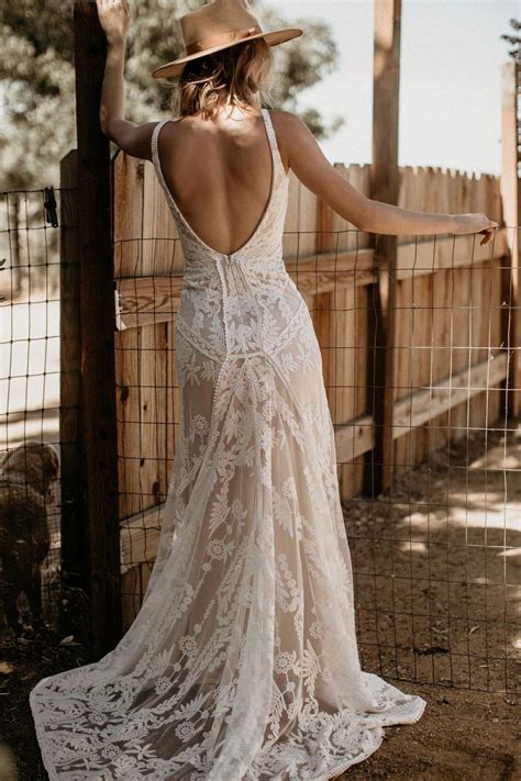 Stella Lace Bohemian Wedding Dress Dreamers And Lovers Made In California Bo Boho