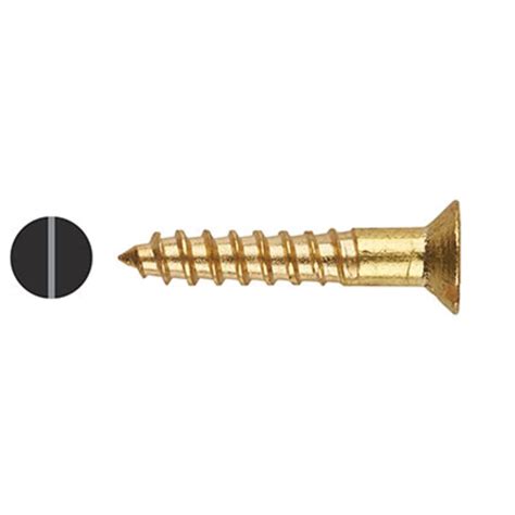 Solid Brass Screws Slotted Countersunk 3 X 1 2 Inch Pack 200 Ironmongerydirect Same