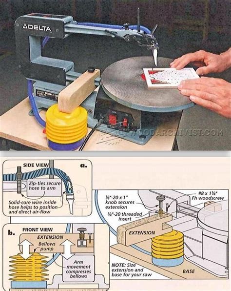 Diy Scroll Saw Blower Scroll Saw Tips Jigs And Fixtures