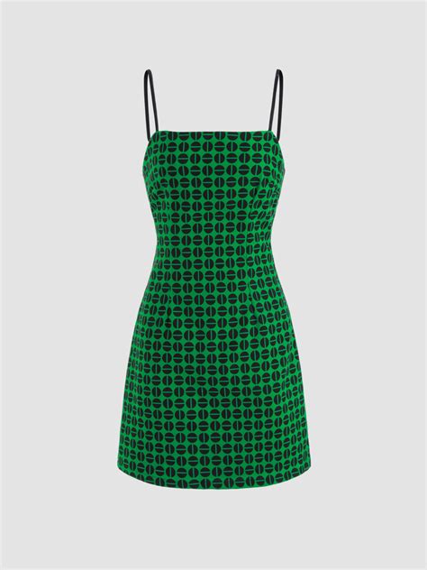 geometric print mini dress cider