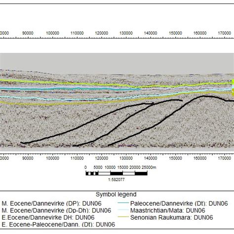 2d Seismic Lines From Dun06 Survey Shows A Total Of 19 Seismic Survey