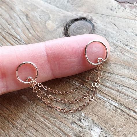 K Gold Rose Gold Filled Sterling Silver Holes Chains Etsy