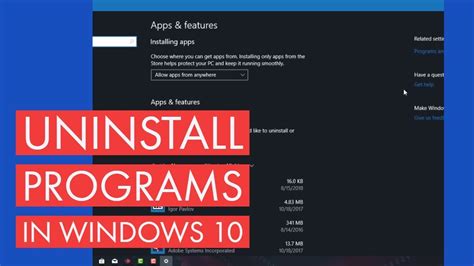 How To Uninstall Programs In Windows 10 Windows Tutorial Youtube