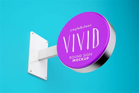 Vivid And Clean Sign Mockup Mockups Design