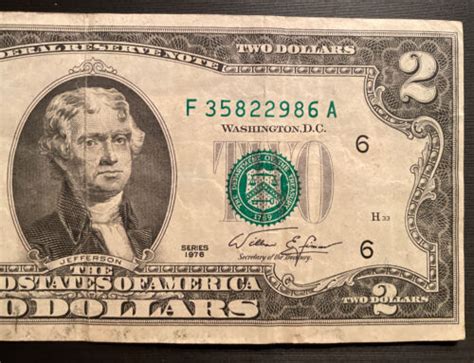 Bicentennial Two Dollar Bill Error Offset Print Miscut Misaligned EBay