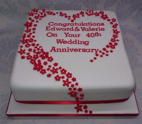 Ruby Wedding Anniversary Cake Decorations | Emasscraft.org