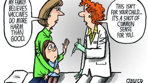 Side effects—while temporarily uncomfortable—are a standard part of vaccination, says dr. Vaccine | Cartoons | stardem.com