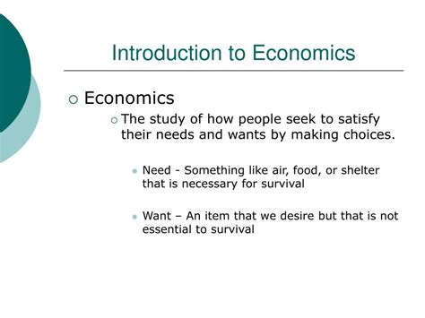Ppt Introduction To Economics Powerpoint Presentation Free Download