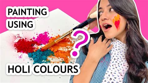 Painting Using Holi Colours 😱 Youtube