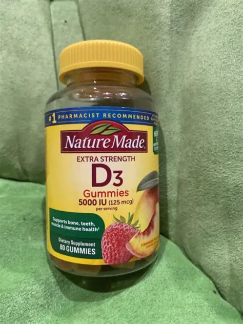 Nature Made Extra Strength Vitamin D3 125 Mcg 5000 Iu 80 Gummies 14