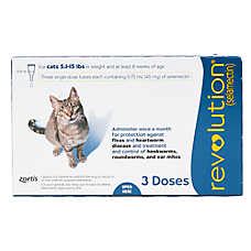 For cats weighing between five and 15 pounds, purchase the blue box of revolution that contains individual doses of 45 mg per tube. Cat & Kitten Flea Treatment: Prescription Flea & Tick ...