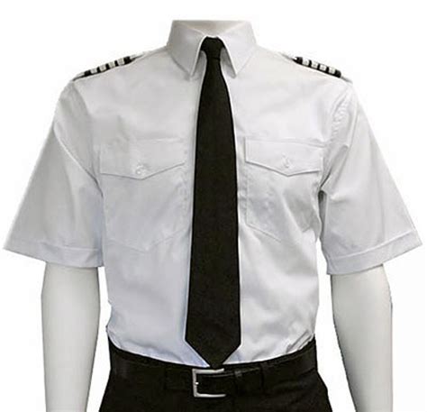White Elite Short Sleeve Airline Pilot Shirt Mg Pilot Shop