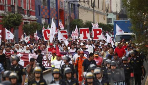Cgtp Realizó Movilización En Contra Las Reformas Laborales Del