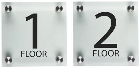 Elevator Floor Number Signs Set Of 2 Different Levels