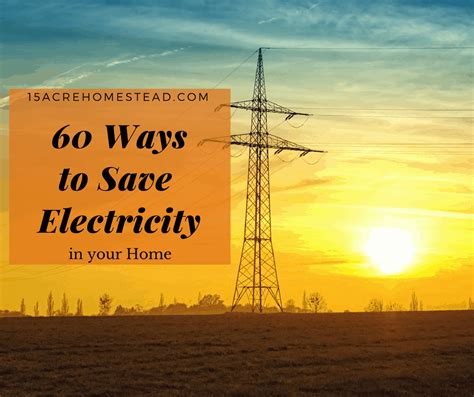 Install solar panels on your roof to generate electricity. 60 Ways to Save Electricity in Your Home - 15 Acre Homestead