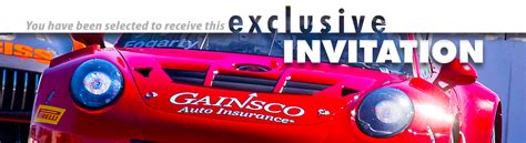 We did not find results for: GAINSCO VIP Race Day Invitation - GAINSCO Auto Insurance®