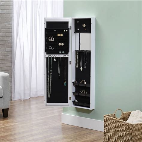 Check spelling or type a new query. Jewelry Armoire Mirror Storage Cabinet Organizer Wall Door ...