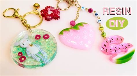 Resin Air Dry Clay Crafts Diy Key Chain Funshowcase Youtube