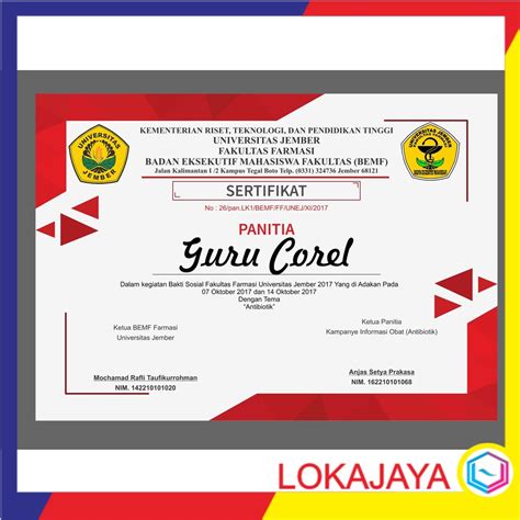 Sertifikat Lomba Agustusan