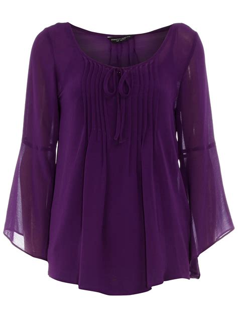 Purple Flare Sleeve Blouse Robin Purple Shirt Outfits Purple