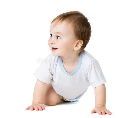 Baby Sitting And Looking Sideways Stock Photo Image Of Child People