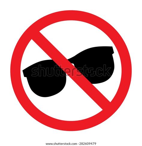 No Sunglasses Sign Stock Vector Royalty Free 282609479 Shutterstock