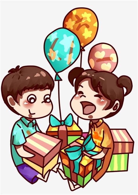 Pin the clipart you like. Childrens Day Happy Childrens Day Children Receive Gifts ...