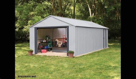 Arrow Murryhill Galvanized Steel Storage Shed With High Gable Roof