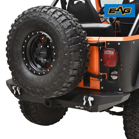 Eag Rear Bumper With D Ring And Hitch Receiver Fit For 76 86 Jeep