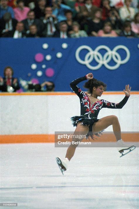 Debi Thomas Of The United States Stumbles As She Lands Following A