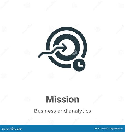 Mission Vector Icon On White Background Flat Vector Mission Icon